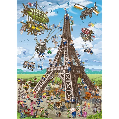 La construction de la Tour Eiffel (cartoon collection) - 1000 pièces | La  Jouetterie